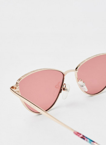 Women's Full Rim Metal Cat Eye Sunglasse - Lens Size: 57 mm