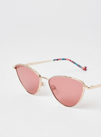 Women's Full Rim Metal Cat Eye Sunglasse - Lens Size: 57 mm