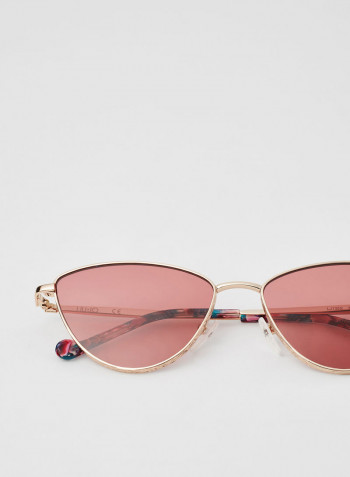Women's Full Rim Metal Cat Eye Sunglasse - Lens Size: 57 mm