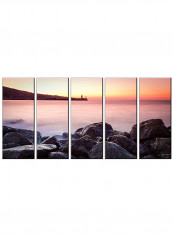 5-Piece Framed Canvas Wall Art Painting Multicolour 63x32inch