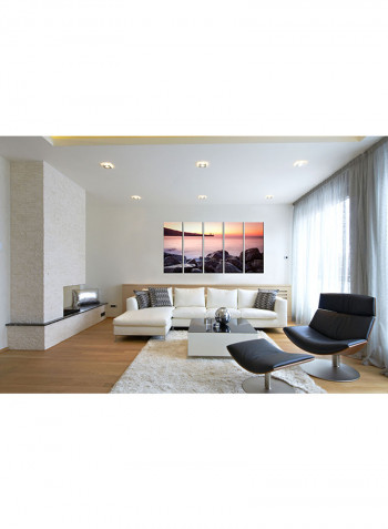 5-Piece Framed Canvas Wall Art Painting Multicolour 63x32inch