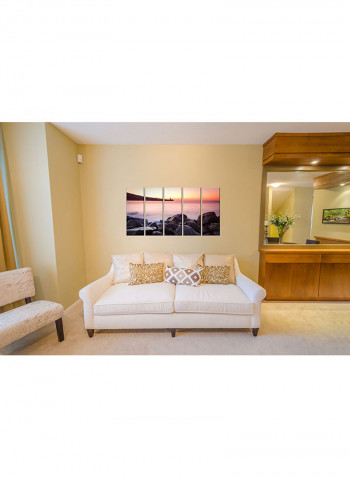 5-Piece Framed Canvas Wall Art Painting Multicolour 63x32inch