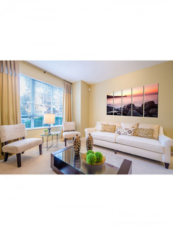 5-Piece Framed Canvas Wall Art Painting Multicolour 63x32inch