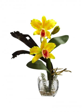 3-Piece Mixed Orchid Silk Flower Multicolour