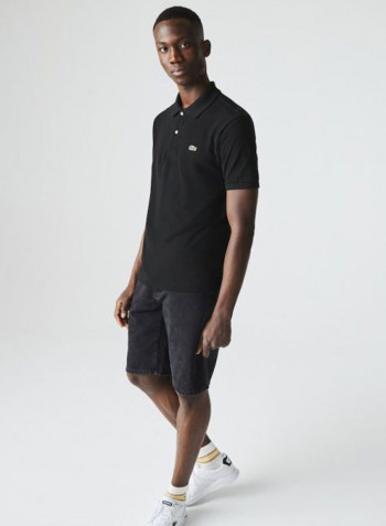 Classic Fit Polo Shirt Black/Green