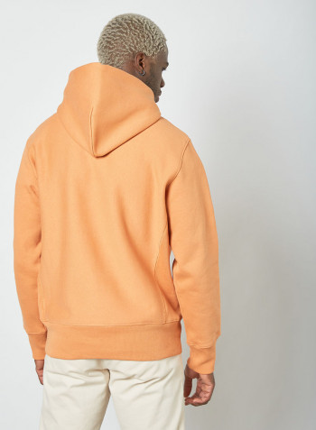 College Reverse Weave Hoodie Orange