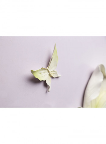 Flower 3D Wall Art Golden/Green/White 6.53kg