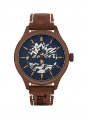 Men's Leather Strap Analog Wrist Watch T TBL15946JYBN-03