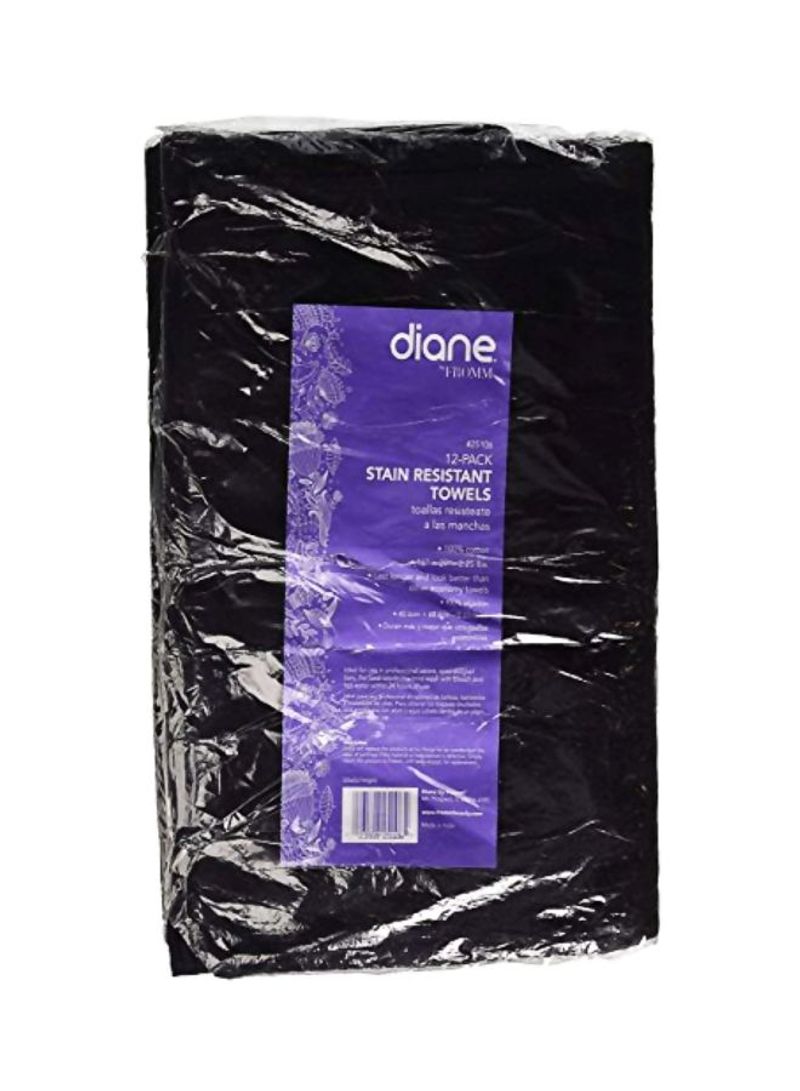12-Piece Element Towel Black