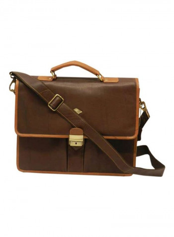 Leather Crossbody Bag Dark Brown