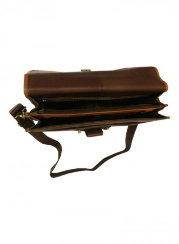 Leather Crossbody Bag Dark Brown