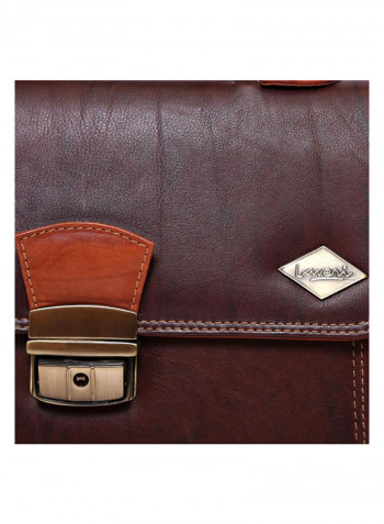 Stitch Detailed Messenger Bag Brown