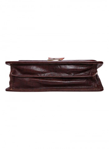 Stitch Detailed Messenger Bag Brown