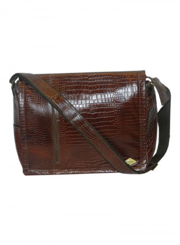 Leather Crossbody Bag Dark Brown
