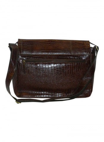 Leather Crossbody Bag Dark Brown