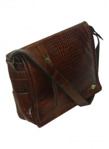 Leather Crossbody Bag Dark Brown