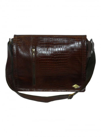 Leather Crossbody Bag Dark Brown