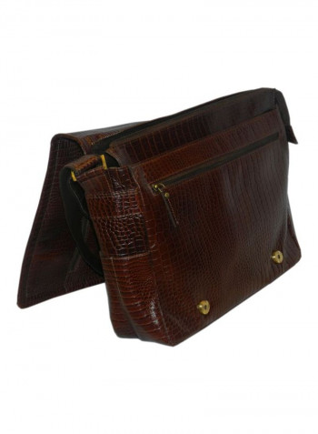 Leather Crossbody Bag Dark Brown