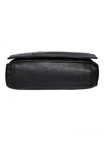 Leather Stitch Detailed Crossbody Bag Black