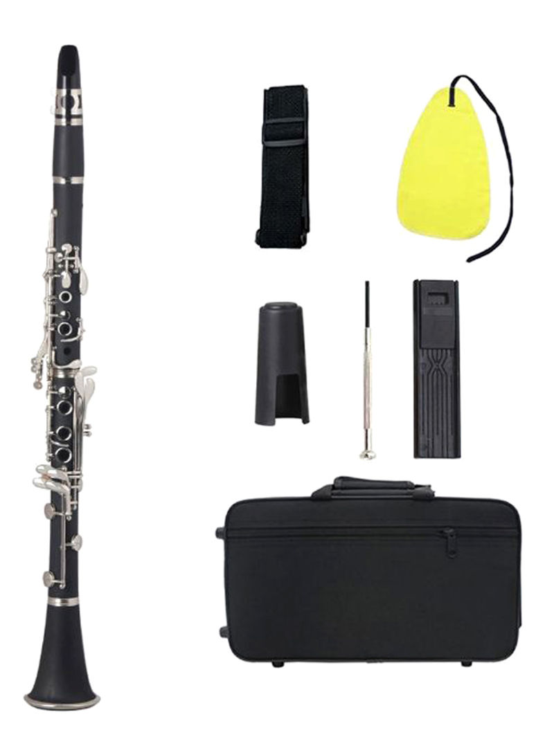 Flat Clarinet Bakelite Key Instrument With Case