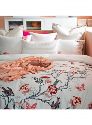 3-Piece Pillowcase With Quilt Cover Set Fabric White