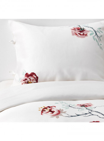 3-Piece Pillowcase With Quilt Cover Set Fabric White