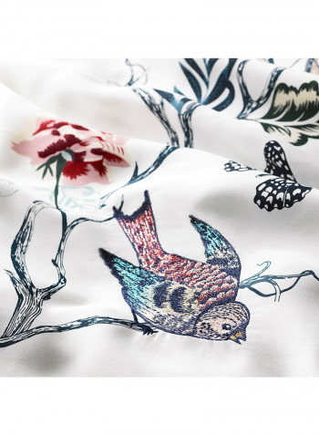 3-Piece Pillowcase With Quilt Cover Set Fabric White