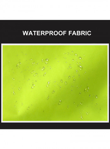 Waterproof Reflective Safety Rain Jacket With Detachable Down Hood Fluorescent yellow XL