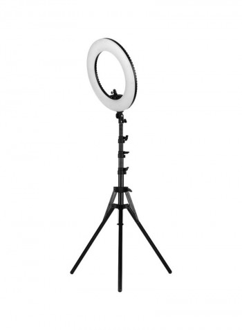 7-Piece Dimmable SMD LED Ring Light Kit 18inch multicolour