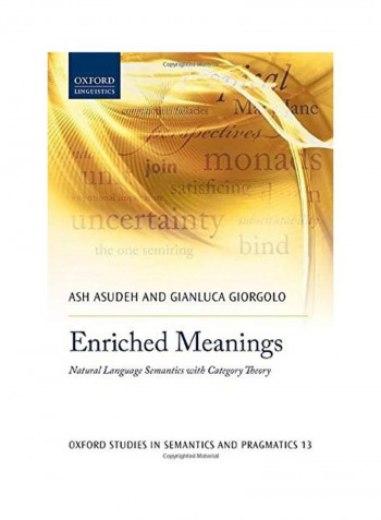Enriched Meanings Hardcover English by Ash Asudeh
