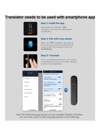 Smart Voice Translator Device White