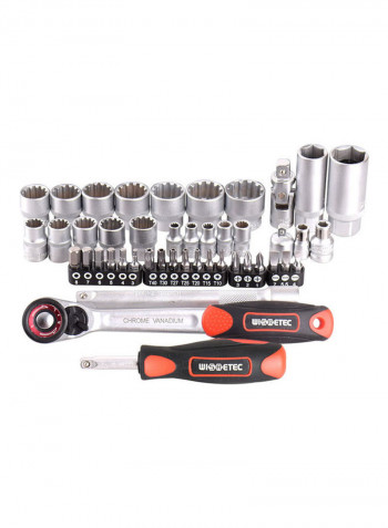 45-Piece Multi-Function Spark Plugs Socket Set Black/Silver