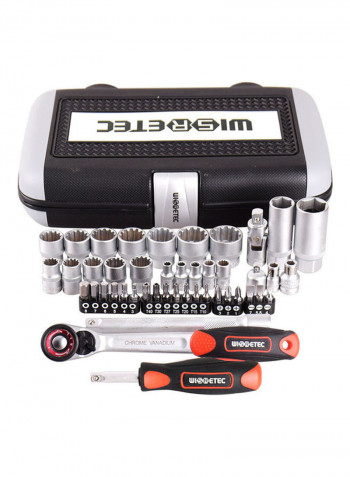 45-Piece Multi-Function Spark Plugs Socket Set Black/Silver