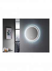 Multiple Key Button With Temperature Switch Key Lighting Bathroom LED Mirror Transparent 600x600millimeter