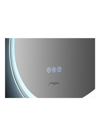 Multiple Key Button With Temperature Switch Key Lighting Bathroom LED Mirror Transparent 600x600millimeter