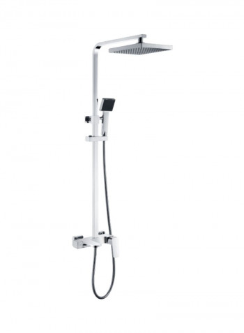 Wall Mount Over Head Rain Shower Set Silver 110x50x20cm