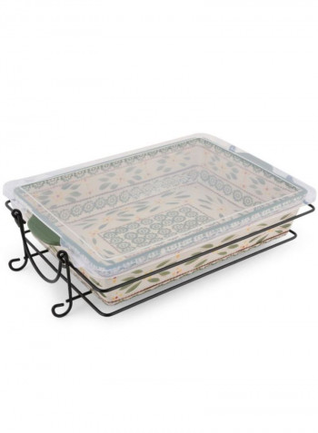 22-Piece Old World Bakeware Set Green/Beige