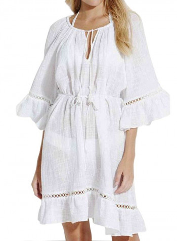 Beach Basics Bell Sleeve Cover Up أبيض