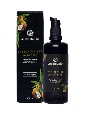 Phytonutrient Cleanser Activated Facial Cream Cleanser With Coconut Oil Mango Seed Butter + Acai Oil (100ml / 3.4 Fl Oz)