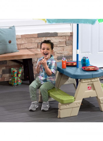 Sit And Play Picnic Table With Umbrella 841899 18x27x29inch