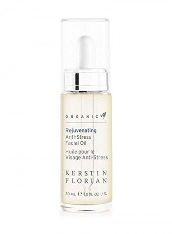 Organic Rejuvenating Anti Stress Facial Oil Restore Complexion With Certified Organic Oil Blend 30ml/1 Fl Oz
