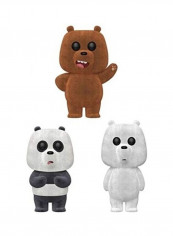 Pack of 3 We Bare Bears - Flocked Barnes & Noble Exclusive 4 x 9inch
