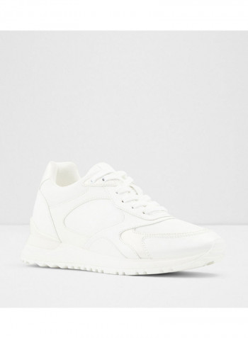 Praylian Lace-Up Low Top Sneakers White