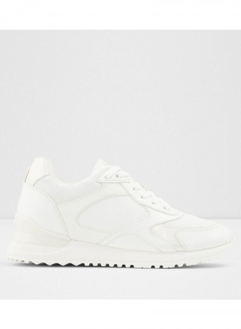 Praylian Lace-Up Low Top Sneakers White