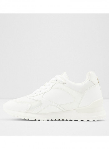 Praylian Lace-Up Low Top Sneakers White