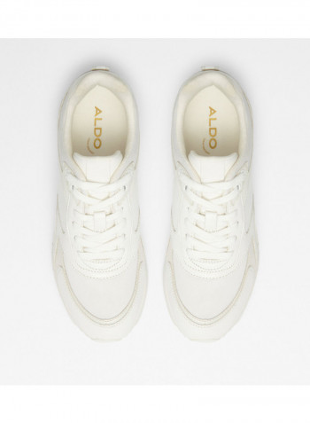 Praylian Lace-Up Low Top Sneakers White