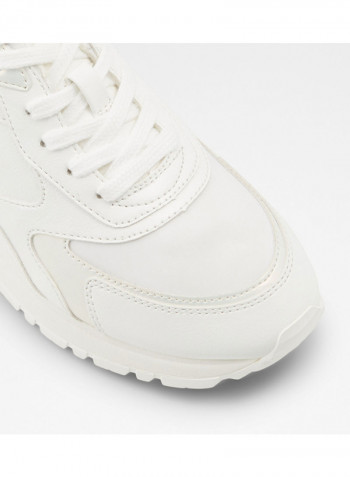 Praylian Lace-Up Low Top Sneakers White