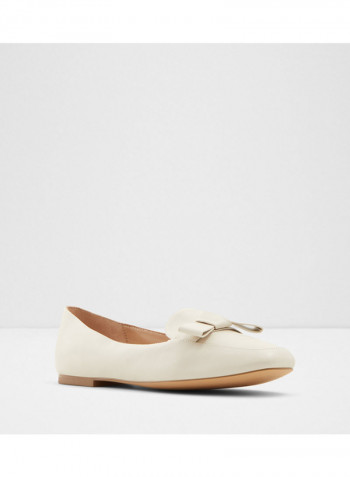 Lemonnier Bow Detailed Ballerina White