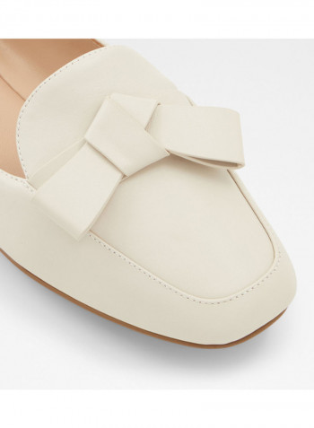 Lemonnier Bow Detailed Ballerina White