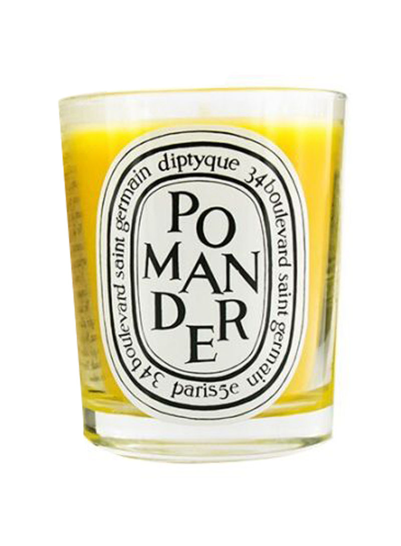 Pomander Scented Candle Yellow/Clear 6.5ounce